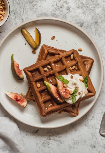 Buttermilk Waffles with Vanilla Mascarpone